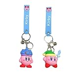 AAGWW キーホルダー 可愛い カートゥーンキャラクター 2 個入り 3D 立体 PVC 製 車キー・バッグチャーム・誕生日プレゼントに最適 男の子 女の子 人気（クリスマス帽＋クラウン帽）