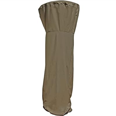 Sunnydaze 94-Inch Tall Heavy Duty Reinforced PVC Propane Patio Heater Cover - Drawstring and Toggle Closure - Khaki