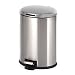 Home Zone VA40913A Stainless Steel Oval Step Trash Can, 12 L/3 gallon
