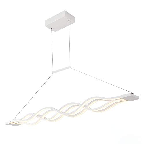 Suspension LED blanche 60W en aluminium et acrylique moderne