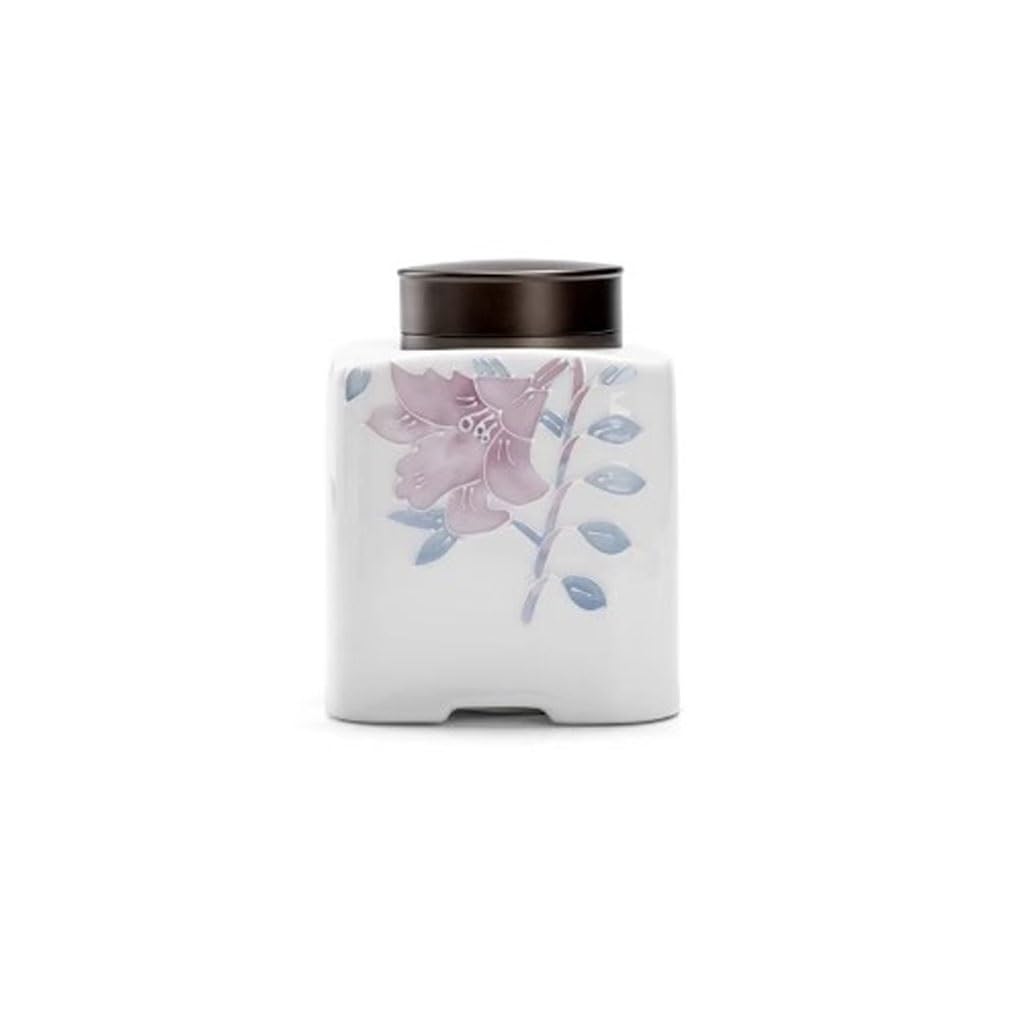 Teedose Lily Teedose, versiegelte Teedose, Legierungsdeckel, handgefertigter Teebehälter aus Keramik, Aufbewahrungsdose for Tee, Kaffee, Zucker, Nüsse in der Küche zu Hause Tee-Vorratsdose