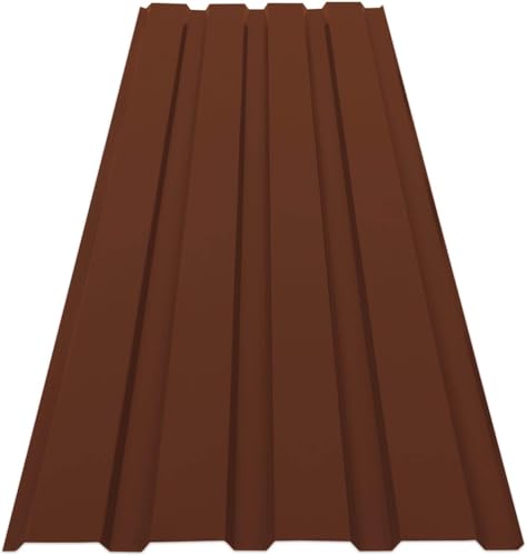 Tôle de bardage,Toiture ondulée en métal, Couverture métallique pour abri de jardin,Anti-rouille,Résistante aux intempéries UV,Kit de montage inclus, 15...