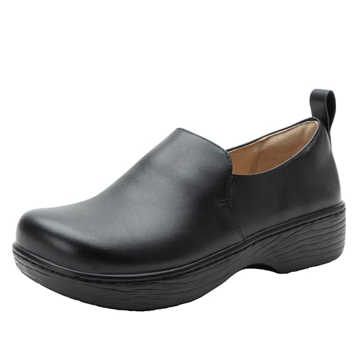 Image of Alegria Women's Origin Orygin Wood Grain Leather Slip On Clog