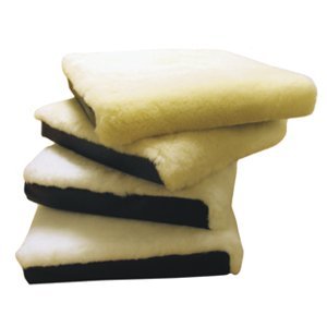 Kozee Komforts Pure Wool Fleece Top Wheelchair Cushion - Perfect for Wheelchairs, Cars or Home - High Density Foam, Removable Washable Cover, Water-Resistant Vinyl Underside - Size 16 x 16 x 2