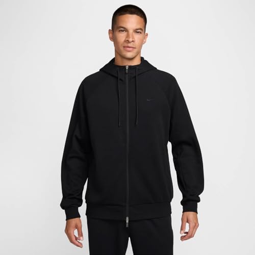 Nike Primary Fleece Men's Dri-FIT UV Full-Zip Performance Hoodie (FZ0967-010, Black/Black)2