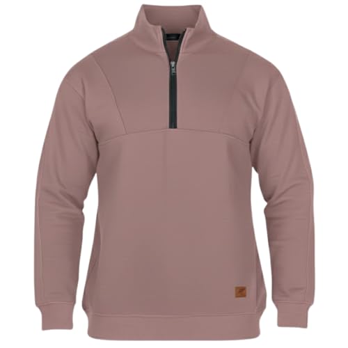 Image of Men's Lightweight Front Zip Pullover - Trendy Fleece Sweatshirt for Winter Wear