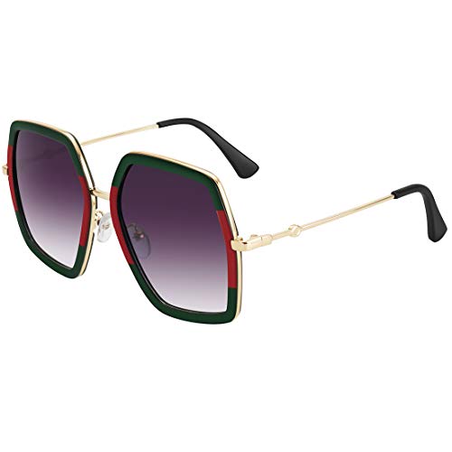 WOWSUN Oversized Big Fashion Sunglasses for Women Irregular Large Shades UV Protection - Image 3