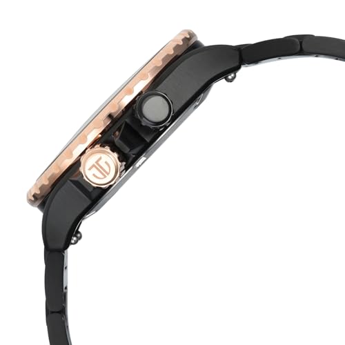 Image of Titan Zero Hour Diver's 200m Analog with Black Dial Black Stainless Steel Strap Watch for Men - 10068KM02