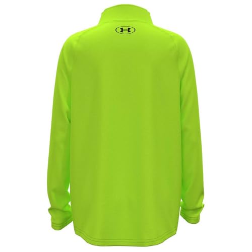 Under Armour Boys' Tech 2.0 1/2 Zip T-Shirt, (389) Hyper Green / / Black, X-Small2