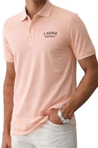Image of ENDEAVOUR WEAR Men Men Short Sleeve Solid Cotton Rich Polo T Shirt | Collar Tshirts | Half Sleeves | Plain-Regular Fit
