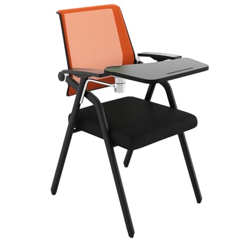 SMIXLVY Stackable Conference Room Chairs with Lumbar Support Folding Office Chair Foldable Desk Chair Mesh Back and Arms for Meeting Guest Reception Home Office Training Room Chair for Home Office