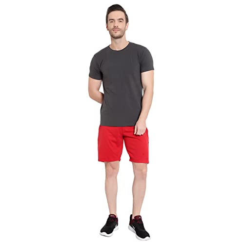 Image of DIA A DIA Men's Cotton Shorts with Zipper Pockets - Elastic Waist with Drawstring, Comfortable Casual & Gym Shorts for Men, Sizes M to 5XL (28-46 Inch Waist), Plus Sizes