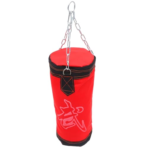 BESPORTBLE Saco De Boxeo Bolsa De Gimnasio Equipo Bolso De Mano Soporte para Bolsa De Boxeo Muletón Bolsa De Arena para Hacer Ejercicio Saco De Arena Riñonera Equipaje Llevar Bolsas PU Rojo