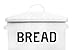 Creative Co-Op Distressed White Bread Box with Lid