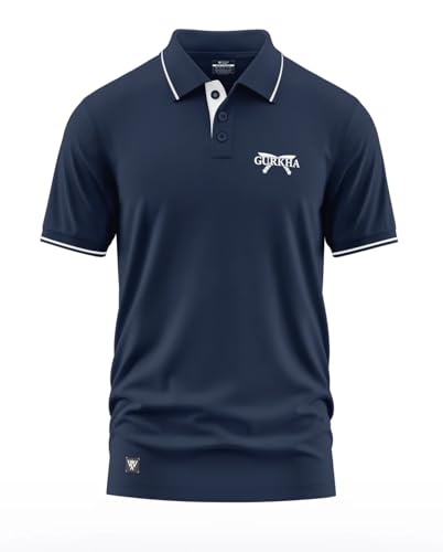 Image of Warrior World Men's Polo T-Shirt | 100% Cotton, 270 GSM | Stylish Logo Polo for Casual, Office & Sportswear Trendy Summer & Winter Outfit