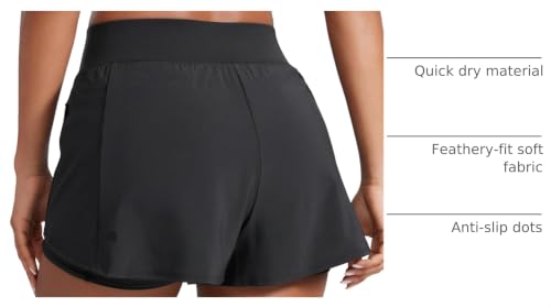 Image of CRZ YOGA 2 in 1 Double Layer Running Shorts 3 inch