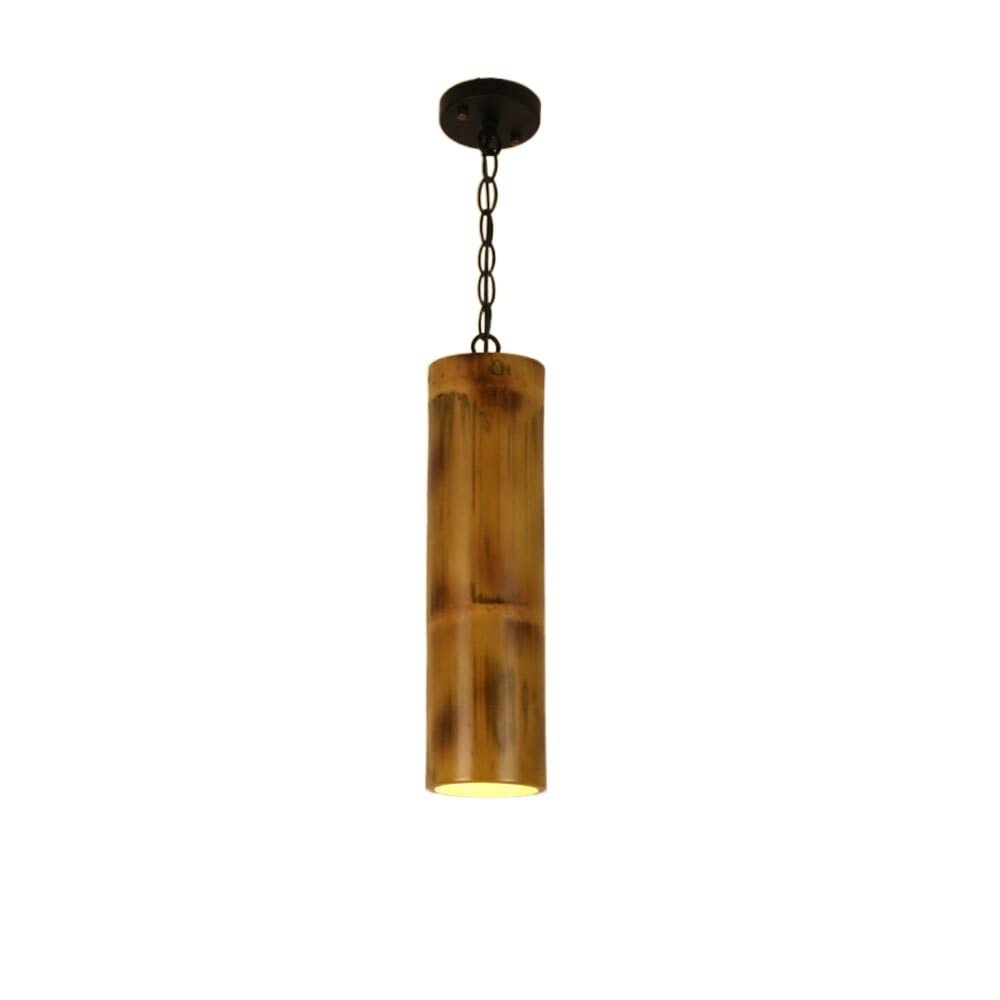 Suspension lumineuse vintage pays américain lustre bambou de couloir