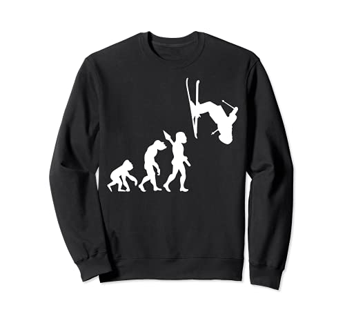 Évolution sauteur saut à ski skieur faire du ski neige hiver Sweatshirt