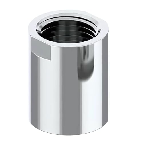 Image of KINIK CP Brass Socket Connector 1 /2 Inch x 1 /2 Inch Chrome Plated Pipe Fitting Adapter Heavy Duty Leak Proof Rust Resistant Coupling for Bathroom Kitchen Plumbing Water Pipe Connector Use Durable