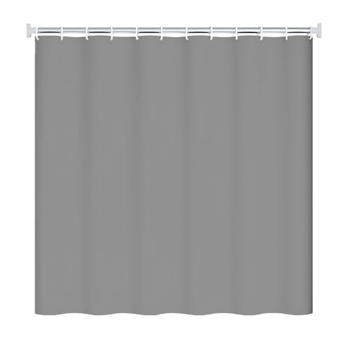 GREATOYAR Cortina Ducha Impermeable, Cortina Baño, Cortina Bañera Lavable, Cortinas de Baño Decorativas, 12 Anillos Incluidos, 100% Peva, 180X180cm, Gris