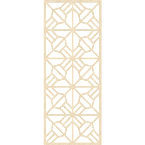 Image of 29 3 /8 inchW x 74 3 /8 inchH x 1 /4 inchT Auburn Decorative Fretwork Wood Wall Panels, Birch