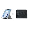 Microsoft Surface Pro 8, 13 Zoll 2-in-1 Tablet (Intel Core i5, 8GB RAM, 128GB SSD, Win 11 Home) Platin Grau Surface Pro Signature Keyboard im Bundle mit Slim Pen 2 Schwarz