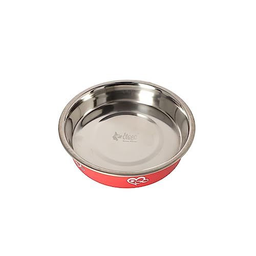 Dingo Futternapf Katzenapf Edelstahl rutschfest Napf für Katze Bonita 0,27 L Ø 17 cm Fressnapf Rot 14481