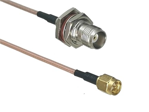Câble RG316 TNC femelle cloison vers SMA mâle droit coaxial de 3m