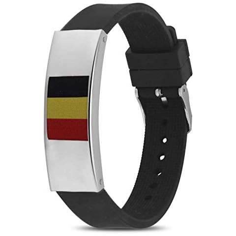 Pulsera de Silicona con Patrón de Banderas de la Nación Cover