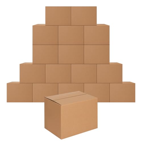 Edenseelake Cajas de envío resistentes de 8 x 6 x 6 pulgadas, cajas de cartón corrugado de 5 capas extra resistentes para embalaje, mudanza, correo, color marrón