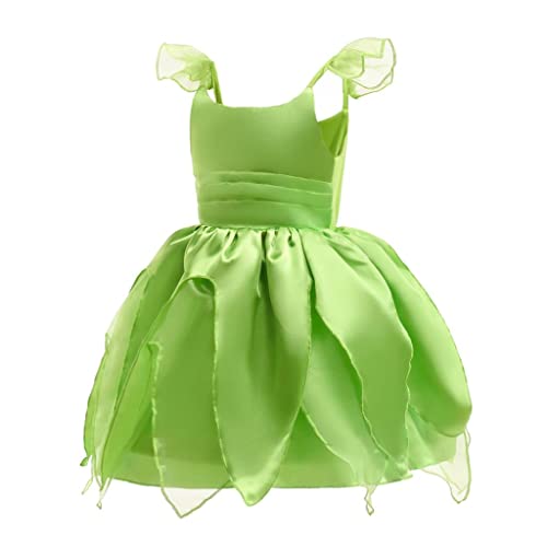 Lito Angels Tinkerbell Fancy Dress Up Costume Green Fairy Outfits with Butterfly Wings for Kids Girls Age 9-10 Years - Image 3