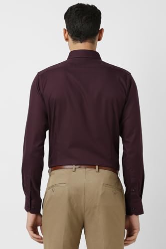 Image of Van Heusen Men Cotton Solid Slim Fit Formal Shirt