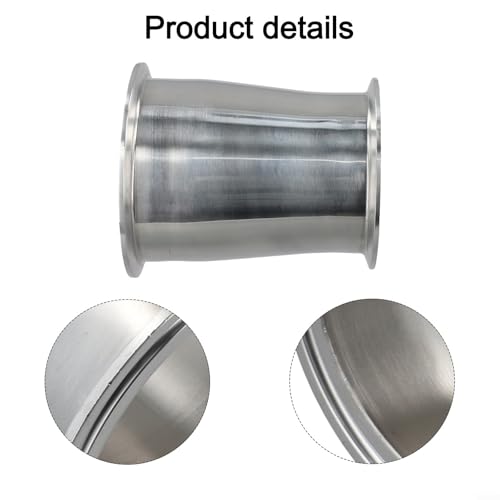 Conector tri clamp 3.5 a 4 para adaptar tuberías sanitarias de acero 6