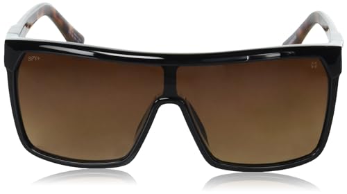 SPY Unisex-Adult Round Flynn Black/Honey Tort Happy Dark Brown Fade, Multi, One Size2