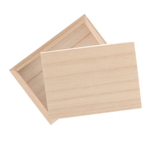 FUNNETOYU Caja de Almacenamiento para Cartas de Póquer de Madera Premium Estuche Vacío para Guardar Naipes Contenedor Compacto y Portátil para Baraja Protección contra Polvo y Fácil