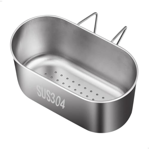 mongtsamz Panier de Vidange Evier Crépine - Acier Inoxydable, Facile à Utiliser, pour Cuisine, Support de Séchage au-Dessus d'Évier pour Stockage et Lavage...