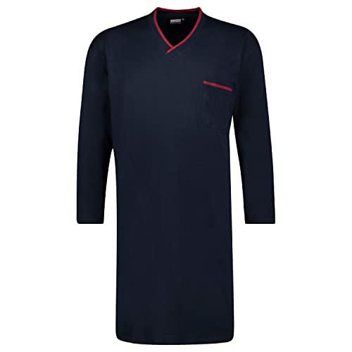 Photo de Adamo Chemise de Nuit Bleu foncé by Manches Longues, Grandes Tailles Jusqu'au 10XL, Taille:9XL
