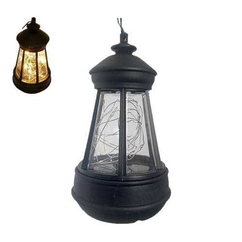 Farol solar para patio, resistente a la intemperie, luces ambientales para paisajismo, luces solares colgantes, para patio, porche delantero, balcón, patio trasero, pasarela, camino, parque, villa