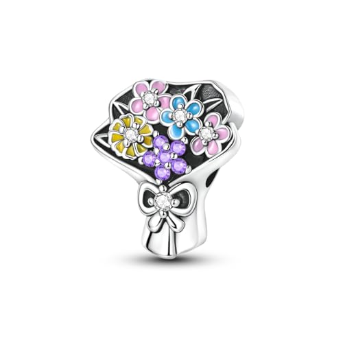 Image of 925 Sterling Silver Charms,Hypoallergenic Beads,Compatible with Pandora Bracelets and Necklaces,Women Holiday Gift Pendants