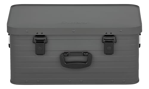Enders® Alubox Toronto M Grey, 47 Liter, Aluminium Box 1 mm Wandstärke, spritzwasserdicht, stapelbar - Alukiste, Metallkiste, Metallbox mit Deckel -...