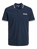 Camiseta tipo polo Jack & Jones Jortons SS Noos-Polo Camisa, Azul Marino/Ajuste: Estándar/Sólido, XL para Hombre