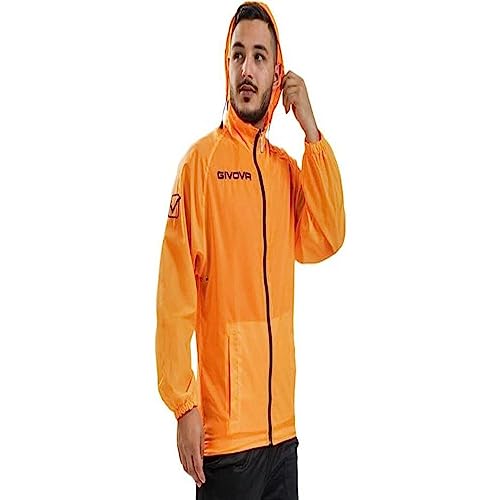 Zip intera; GIVOVA RAIN BASICO ARANCIO FLUO