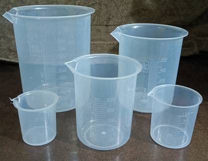 Mega Choice Transparent Plastic Measuring Beakers 1000,500,2...