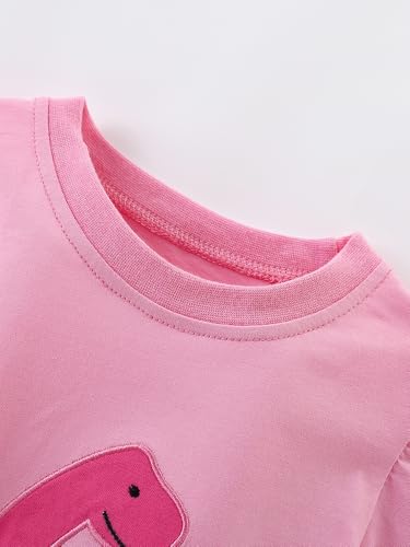 Image of Toddler Baby Girl Short Sleeve Giraffe T-Shirt Ruffle Sleeve Cotton Unicorn Tank Tops Tee