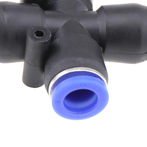 12Pcs Pneumatic Push To Connect Fittings Pipe Joint Kit Id 8Mm Od 5/16 Inch Tube Cross Elbow Tee Straight Manifold Hand Valves Professional #TOP5