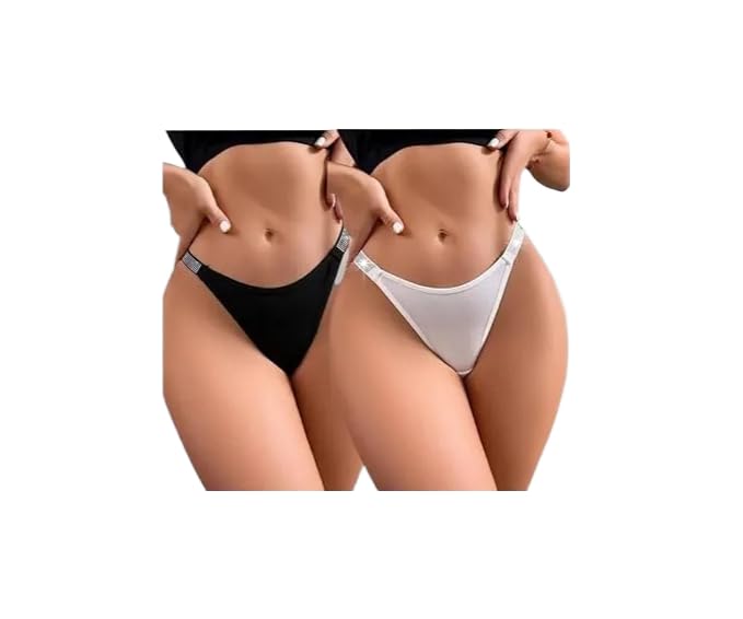 Women's G String Thong Panties Pack of 2 Soft Stretchable Seamless Brazilian Style Lightweight Comfortable Everyday Lingerie Innerwear for Women-picture-16
