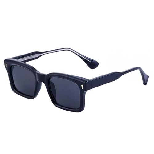 Lunettes de soleil rétro à rivets mixtes avec verres léopard UV400