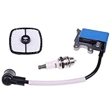 YUXSOUQ イグニッションコイルスパークプラグとエアフィルターキット A411001690、L7T、A226001410 エコー、新ダイワトリマー、ブラシカッターSRM-2320T、SRM-225、PAS-225、T235、GT225lに対応