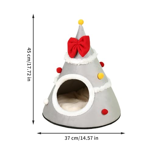Tente pour chat de Noël lavable pour des siestes au chaud