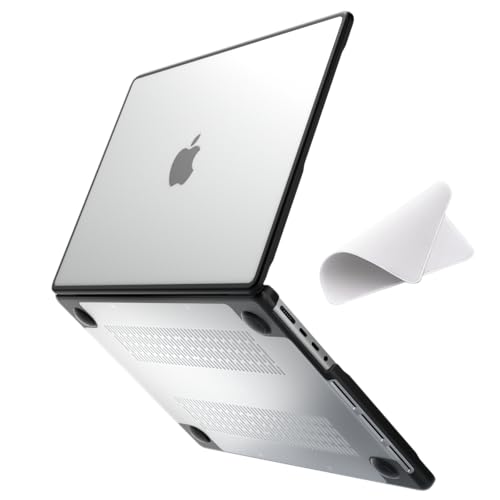Funda MacBook Pro 16 M3 M2 M1 transparente mate para teletrabajo y viajes en mochila